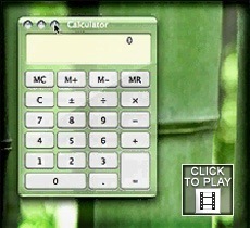 CrystalClear Interface running Calculator