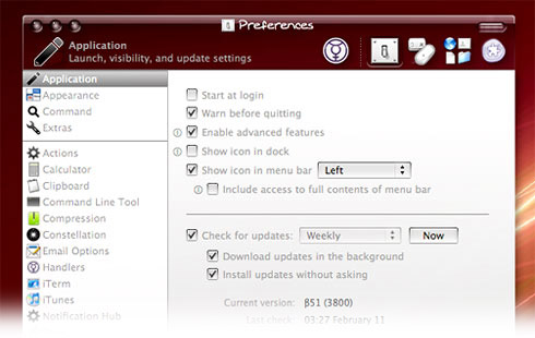 Quicksilver's Preferences Window Uses "Disabled" List Text Throughout
