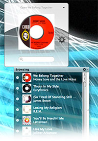 Quicksilver's Cube Interface with Transparent List View