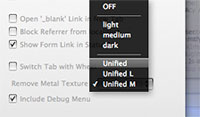 SafariStand's Interface Preferences for Safari