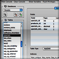 CocoaMySQL Main Window