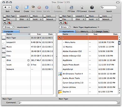 title text Disk Order's Window