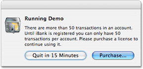 iBank Demo Warning