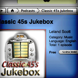 Old Classic 45s Jukebox Feed in iTunes Search