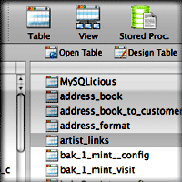 Navicat Main Window Showing Separate Table Window