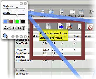 Scriboard widget and drawing