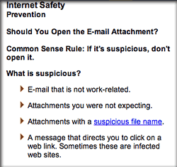 Apparently, you have to be really careful when opening email attachments, since they might attack your computer.