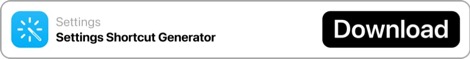 Settings Shortcut Generator Shortcut