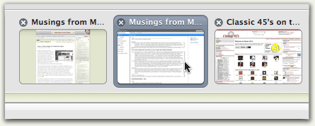 Shiira's Thumbnail Tab Bar showing highlighted tab