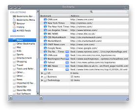 Safari's Bookmarks Window