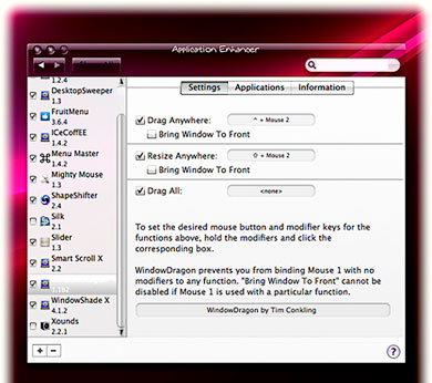 WindowDragon's Preferences Pane