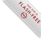 This is a Flash-Free Website: Open Standard Formats Only (Top Right)