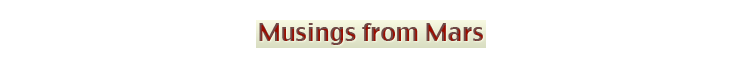 Musings from Mars Banner Image