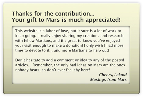 Thanks for the Contribution to Mars!
