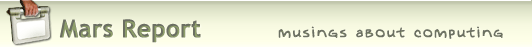 Mars Report: 